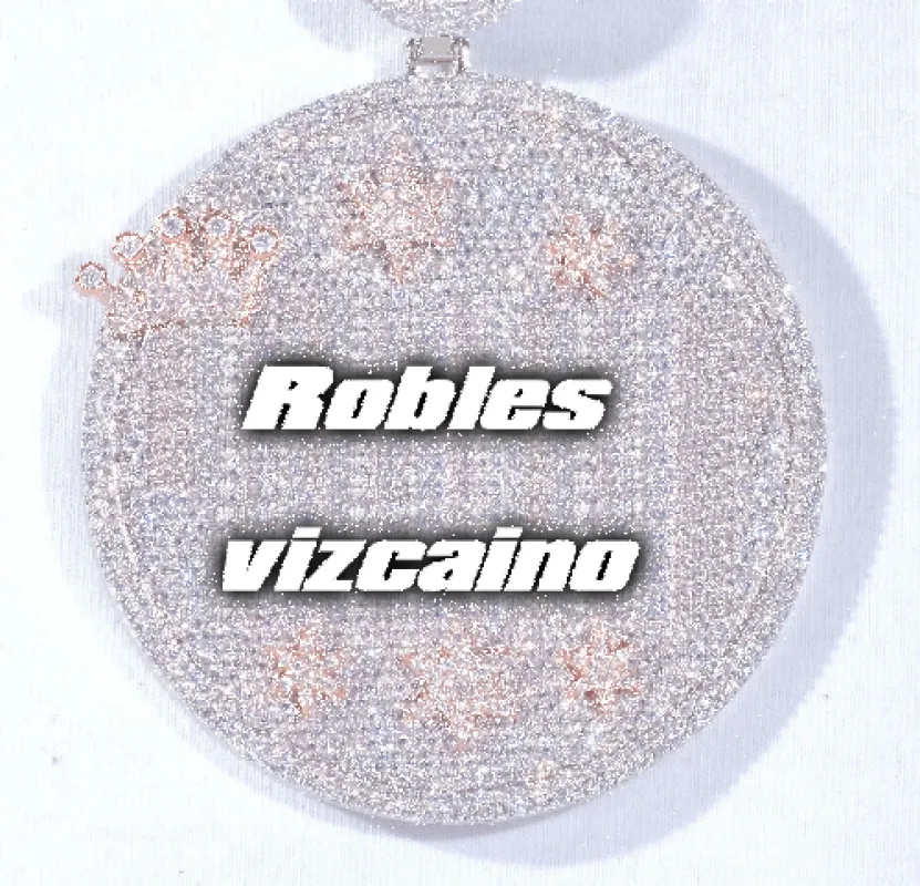 CUSTOM LETTER NECKLACE 3D BIG CROWN DISC sold by The GUU Shop