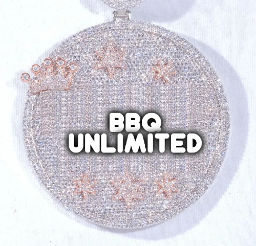 CUSTOM LETTER NECKLACE 3D BIG CROWN DISC sold by The GUU Shop