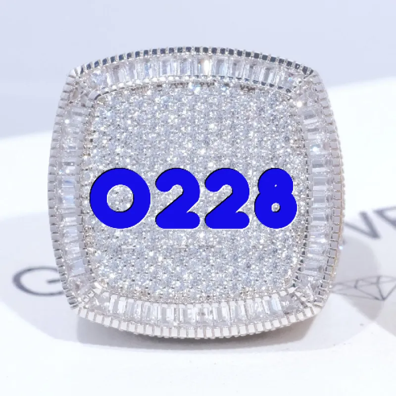 CUSTOM LETTER 3D ICED RING sold by The GUU Shop