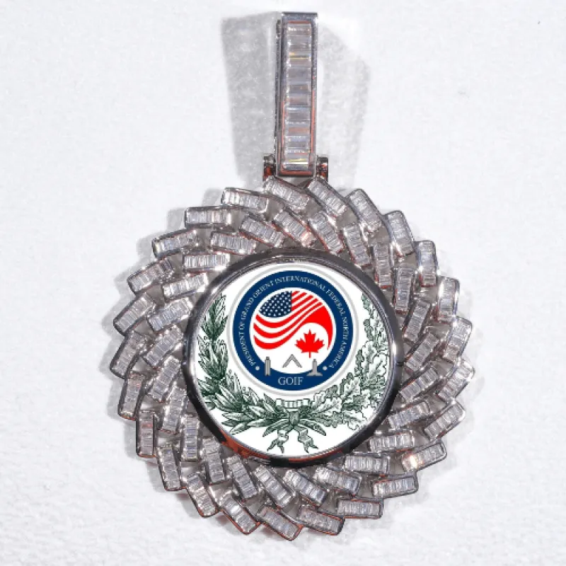 Large 3D Baguette Custom Picture Pendant sold by The GUU Shop