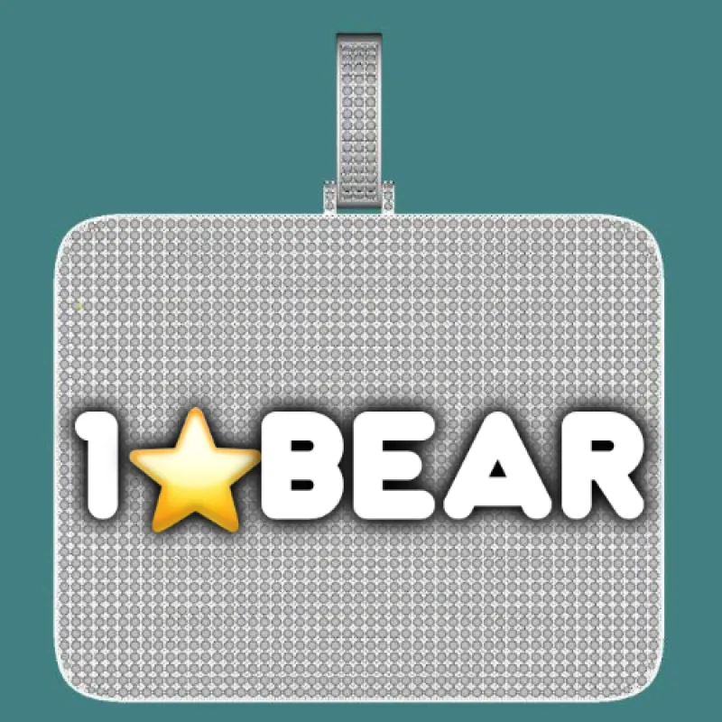 CUSTOM LETTER NECKLACE 3D BIG SQUARE sold by The GUU Shop