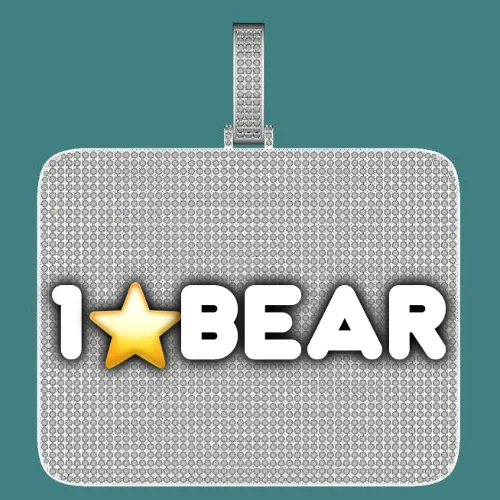 CUSTOM LETTER NECKLACE 3D BIG SQUARE sold by The GUU Shop