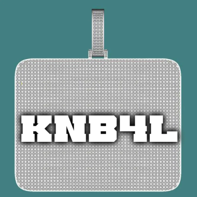 CUSTOM LETTER NECKLACE 3D BIG SQUARE sold by The GUU Shop