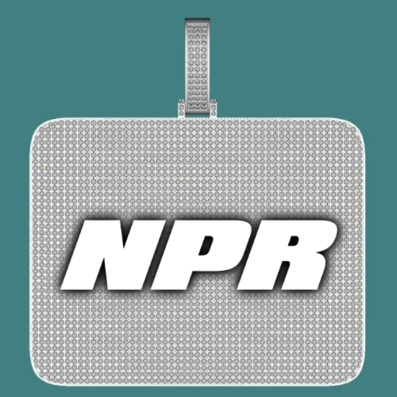 CUSTOM LETTER NECKLACE 3D BIG SQUARE sold by The GUU Shop