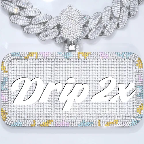 CUSTOM LETTER NECKLACE 3D COLORFUL SQUARE sold by The GUU Shop