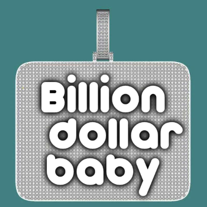 CUSTOM LETTER NECKLACE 3D BIG SQUARE sold by The GUU Shop