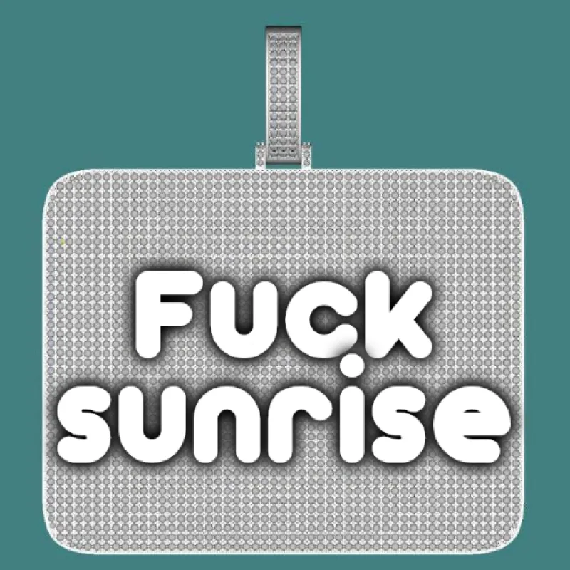 CUSTOM LETTER NECKLACE 3D BIG SQUARE sold by The GUU Shop