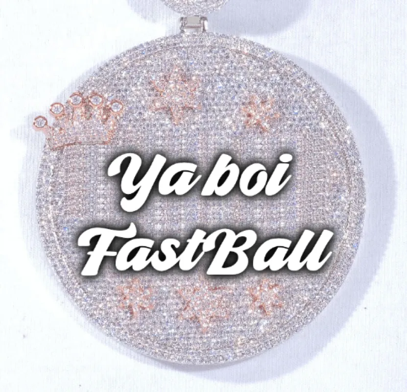 CUSTOM LETTER NECKLACE 3D BIG CROWN DISC sold by The GUU Shop