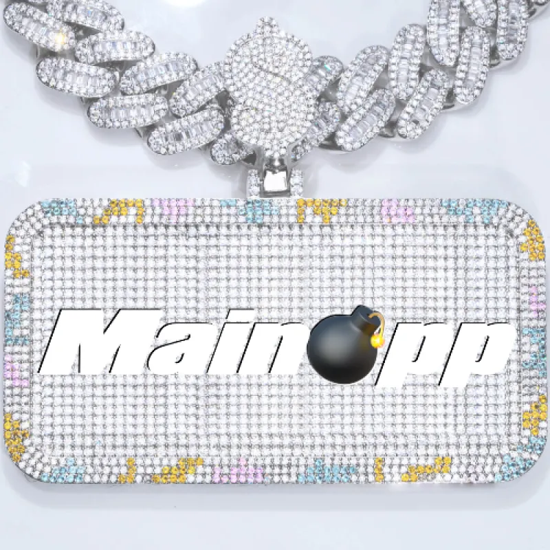 CUSTOM LETTER NECKLACE 3D COLORFUL SQUARE sold by The GUU Shop