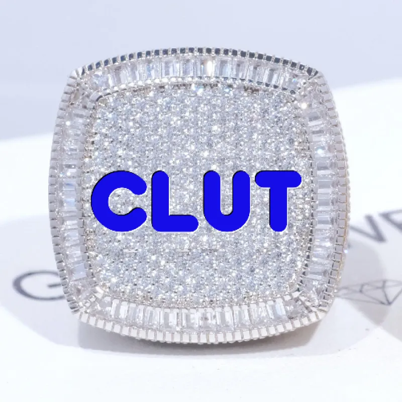 CUSTOM LETTER 3D ICED RING sold by The GUU Shop