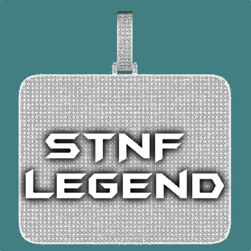 CUSTOM LETTER NECKLACE 3D BIG SQUARE sold by The GUU Shop