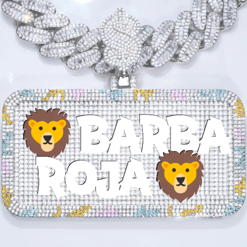 CUSTOM LETTER NECKLACE 3D COLORFUL SQUARE sold by The GUU Shop