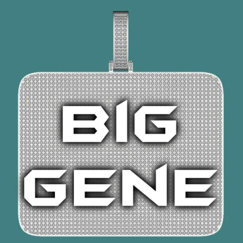 CUSTOM LETTER NECKLACE 3D BIG SQUARE sold by The GUU Shop