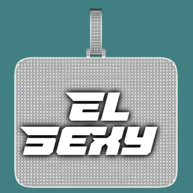 CUSTOM LETTER NECKLACE 3D BIG SQUARE sold by The GUU Shop