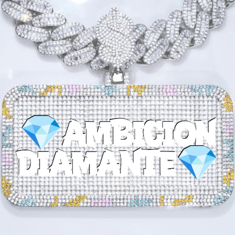 CUSTOM LETTER NECKLACE 3D COLORFUL SQUARE sold by The GUU Shop