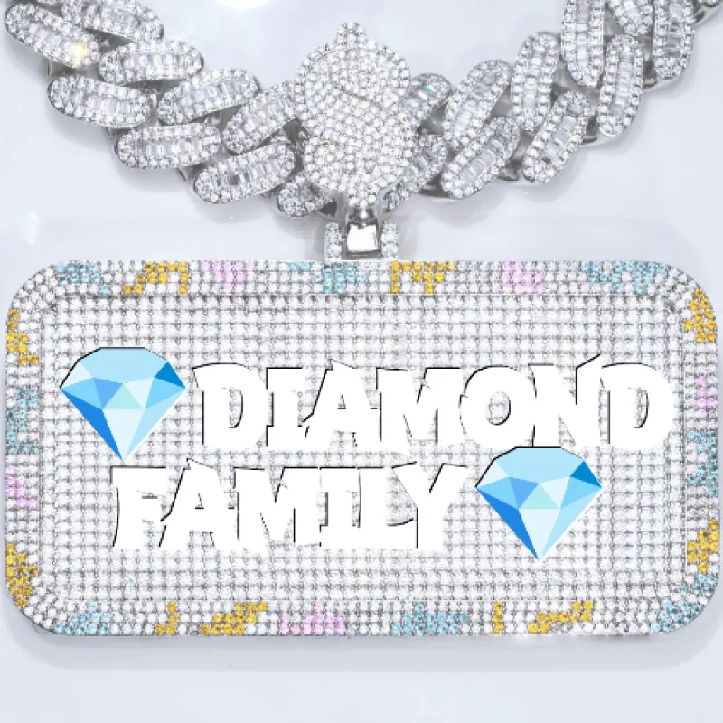 CUSTOM LETTER NECKLACE 3D COLORFUL SQUARE sold by The GUU Shop