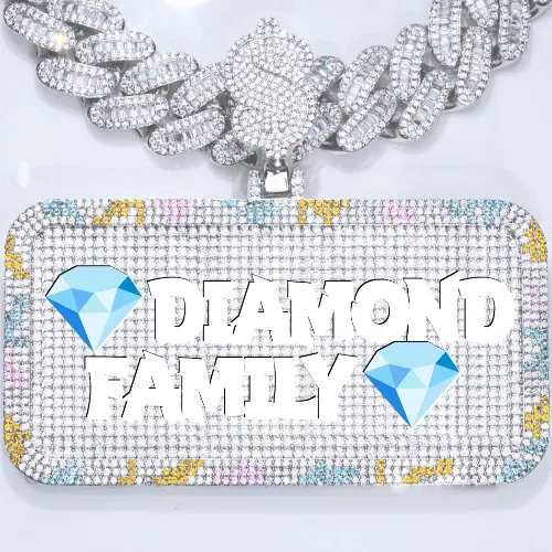 CUSTOM LETTER NECKLACE 3D COLORFUL SQUARE sold by The GUU Shop