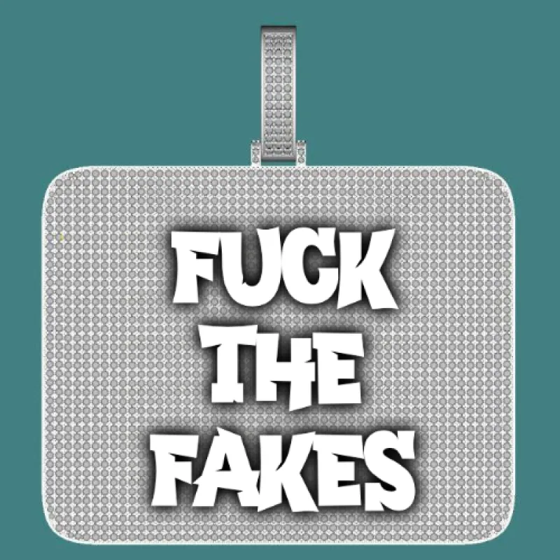 CUSTOM LETTER NECKLACE 3D BIG SQUARE sold by The GUU Shop