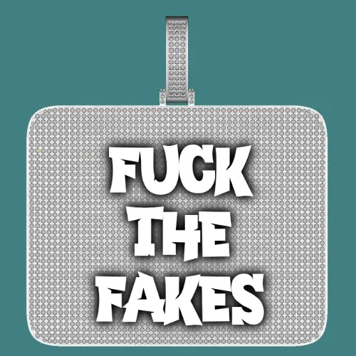 CUSTOM LETTER NECKLACE 3D BIG SQUARE sold by The GUU Shop