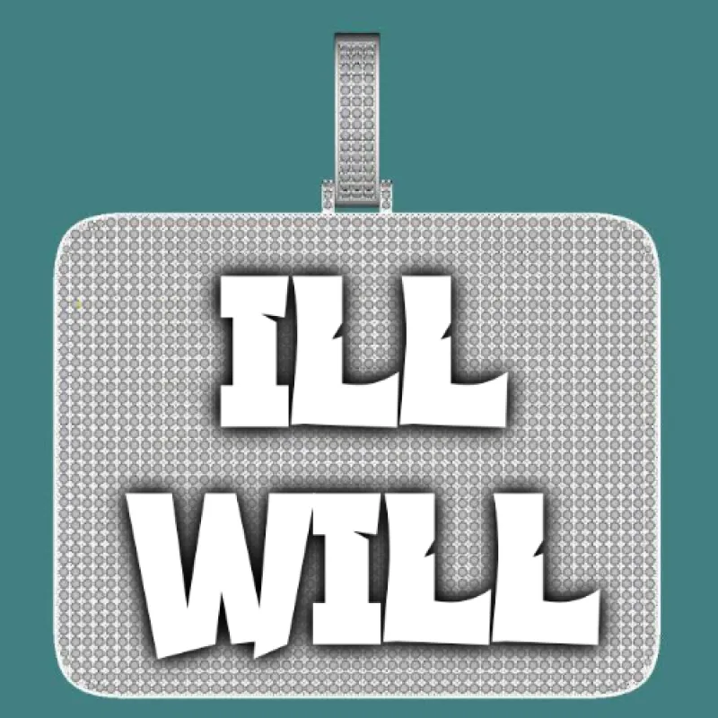 CUSTOM LETTER NECKLACE 3D BIG SQUARE sold by The GUU Shop