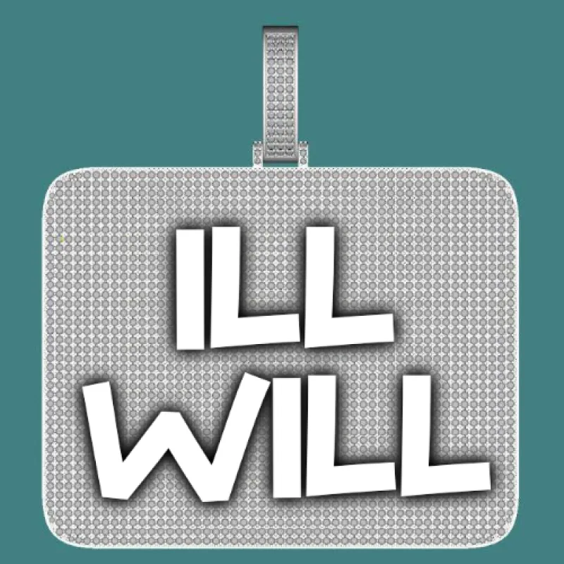 CUSTOM LETTER NECKLACE 3D BIG SQUARE sold by The GUU Shop