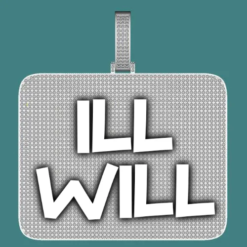 CUSTOM LETTER NECKLACE 3D BIG SQUARE sold by The GUU Shop