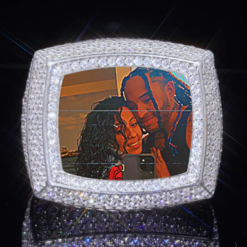 3D CUSTOM PICTURE ICED RING sold by The GUU Shop