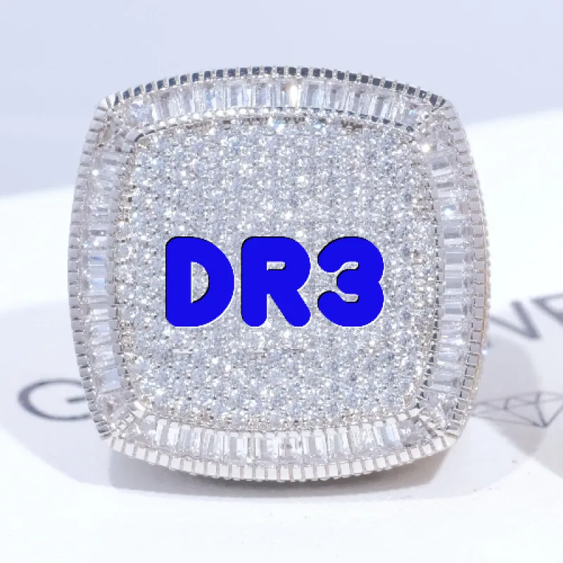 CUSTOM LETTER 3D ICED RING sold by The GUU Shop