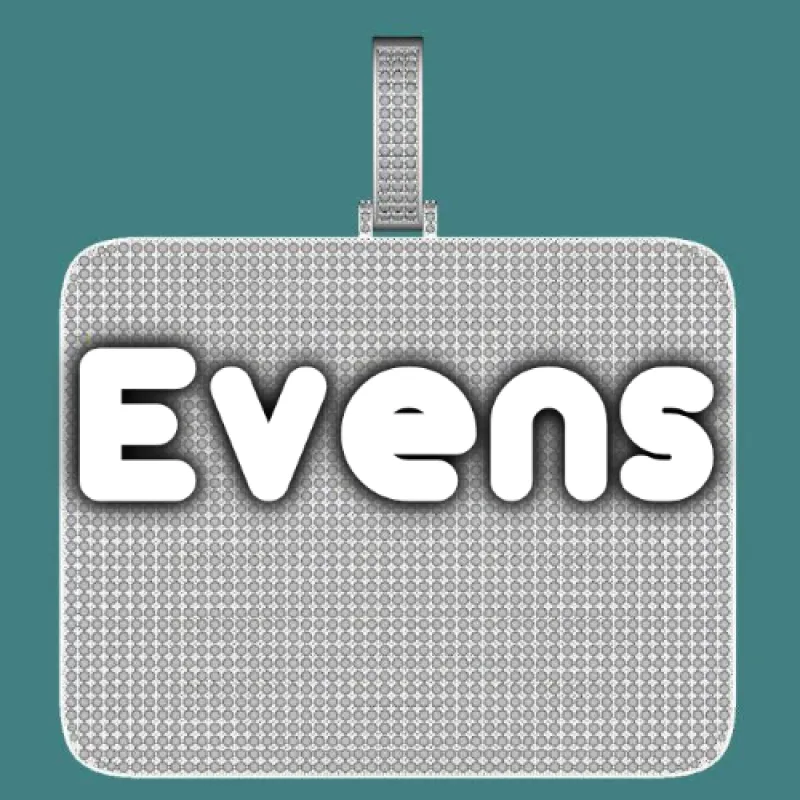 CUSTOM LETTER NECKLACE 3D BIG SQUARE sold by The GUU Shop