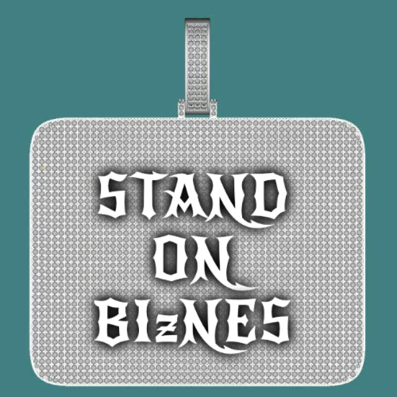 CUSTOM LETTER NECKLACE 3D BIG SQUARE sold by The GUU Shop