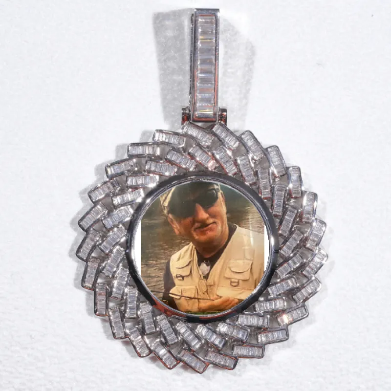 Large 3D Baguette Custom Picture Pendant sold by The GUU Shop