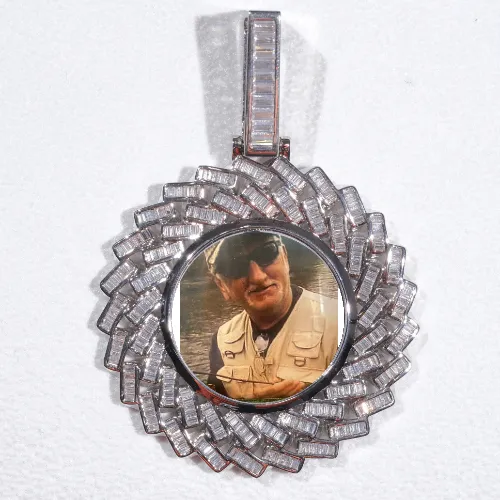 Large 3D Baguette Custom Picture Pendant sold by The GUU Shop