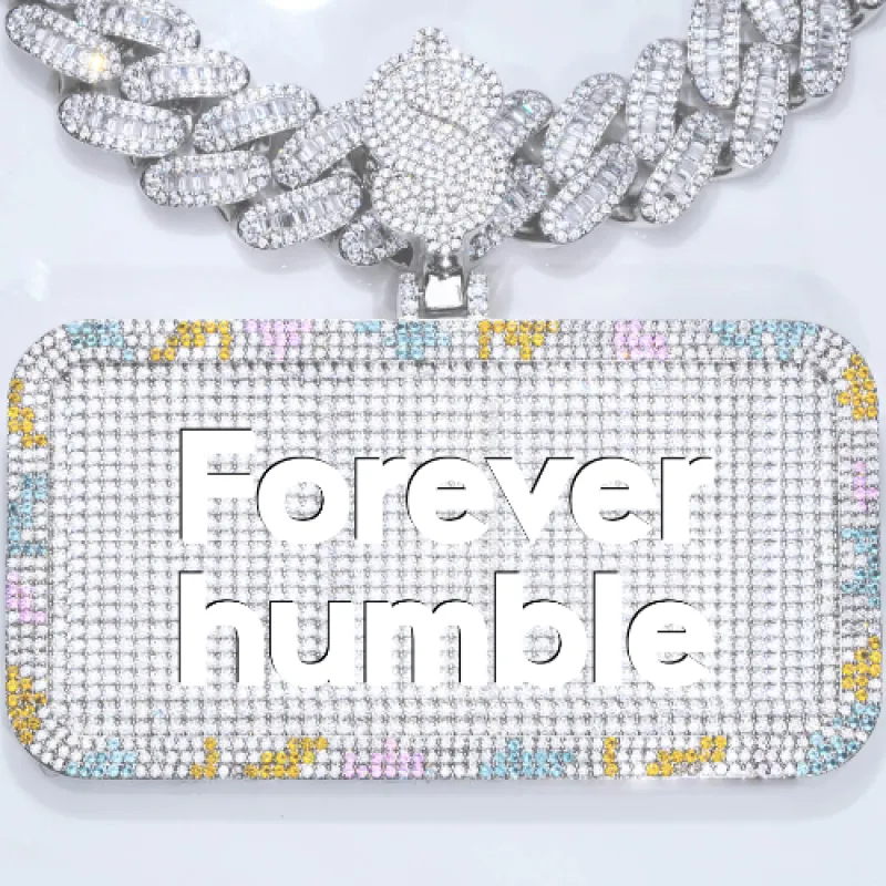 CUSTOM LETTER NECKLACE 3D COLORFUL SQUARE sold by The GUU Shop