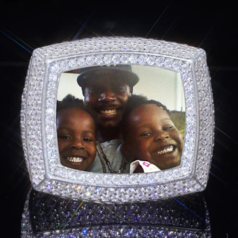 3D CUSTOM PICTURE ICED RING sold by The GUU Shop