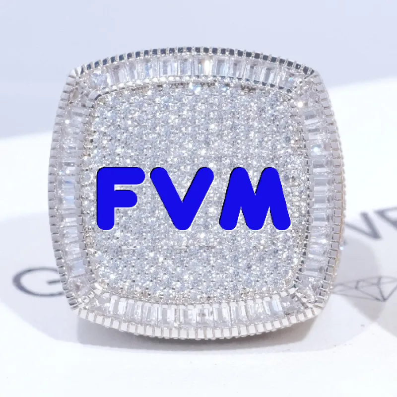 CUSTOM LETTER 3D ICED RING sold by The GUU Shop