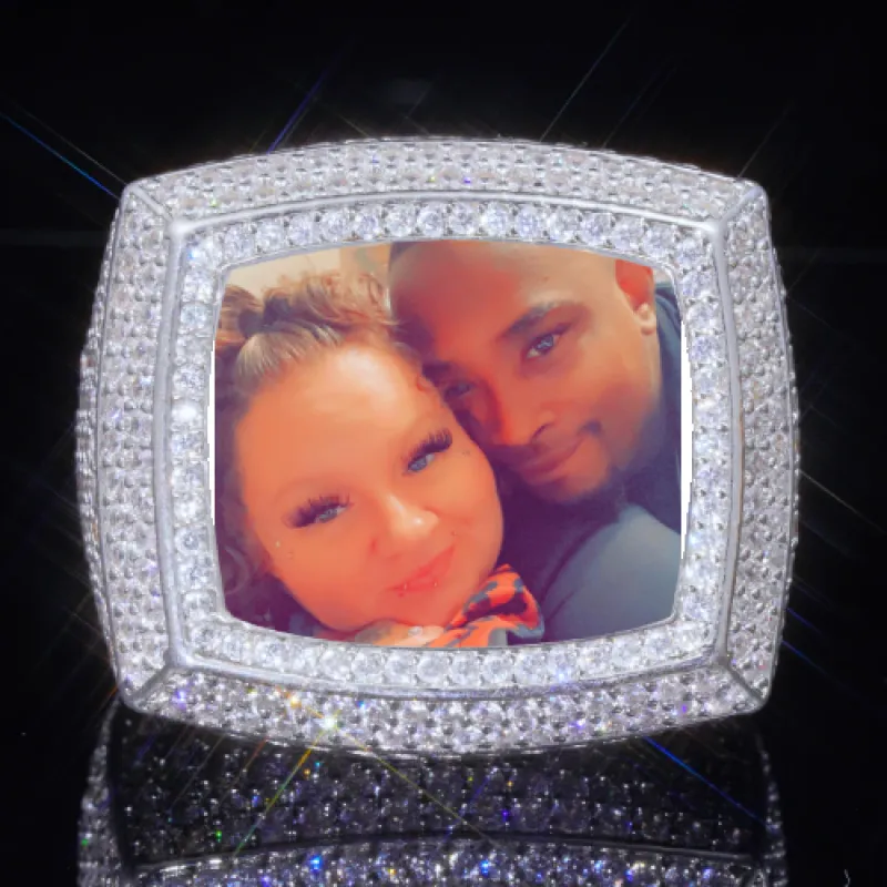 3D CUSTOM PICTURE ICED RING sold by The GUU Shop