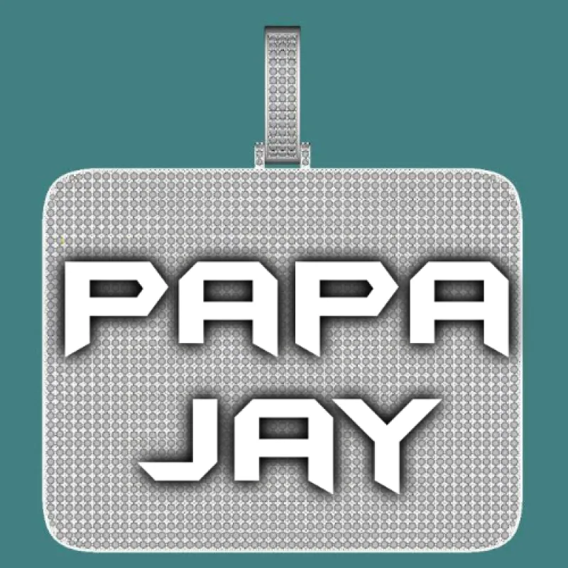 CUSTOM LETTER NECKLACE 3D BIG SQUARE sold by The GUU Shop