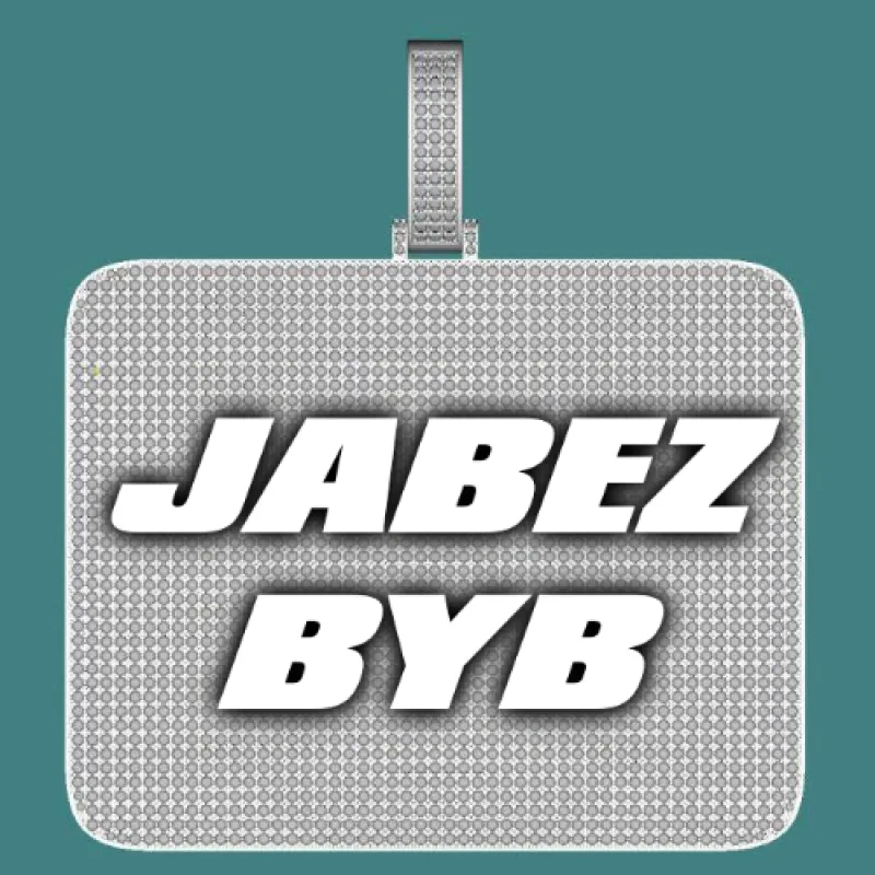 CUSTOM LETTER NECKLACE 3D BIG SQUARE sold by The GUU Shop