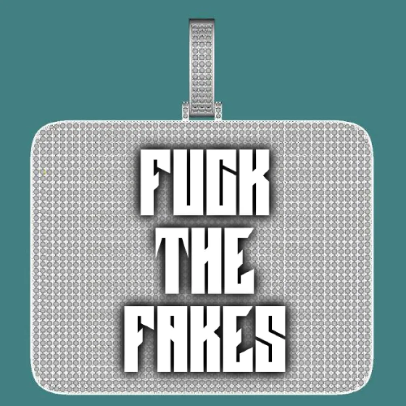 CUSTOM LETTER NECKLACE 3D BIG SQUARE sold by The GUU Shop