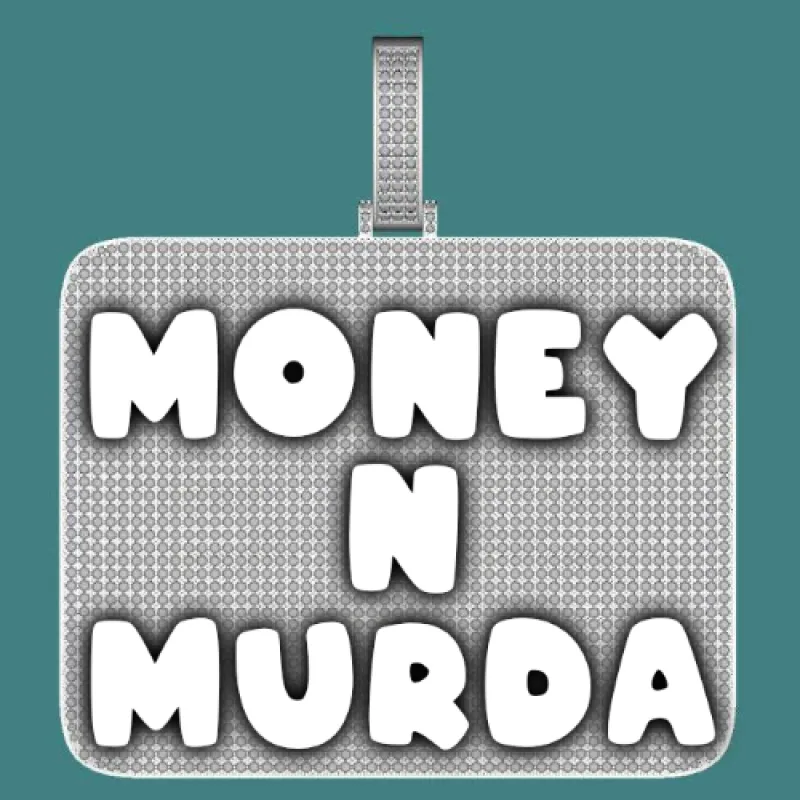 CUSTOM LETTER NECKLACE 3D BIG SQUARE sold by The GUU Shop