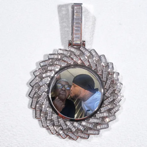 Large 3D Baguette Custom Picture Pendant sold by The GUU Shop