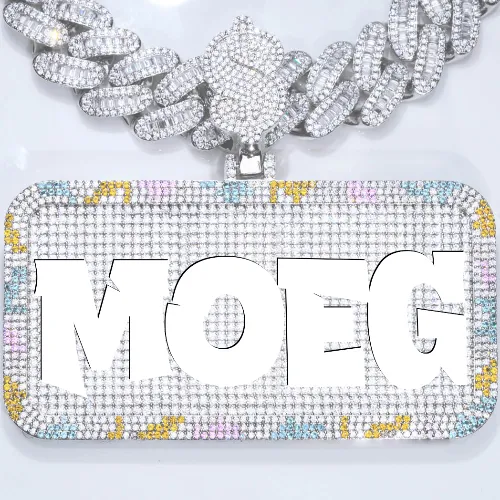 CUSTOM LETTER NECKLACE 3D COLORFUL SQUARE sold by The GUU Shop