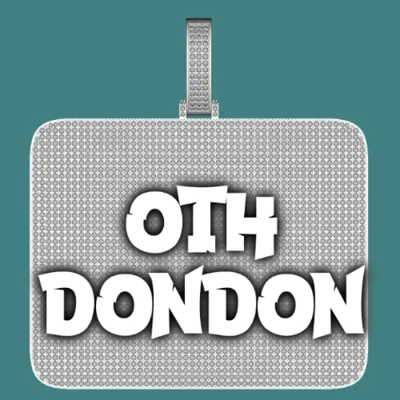 CUSTOM LETTER NECKLACE 3D BIG SQUARE sold by The GUU Shop