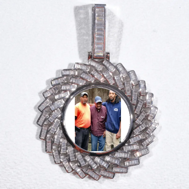 Large 3D Baguette Custom Picture Pendant sold by The GUU Shop
