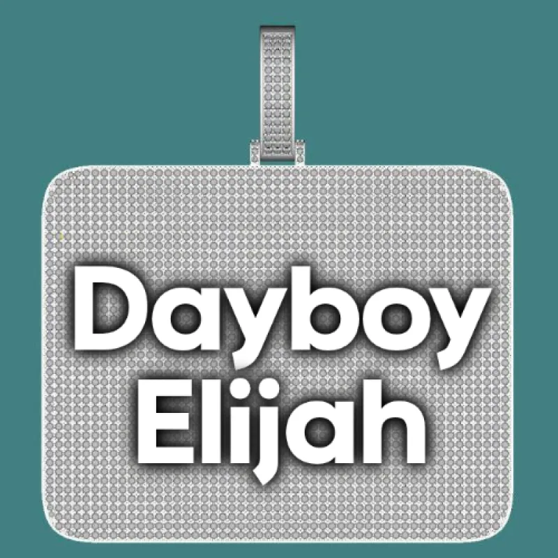 CUSTOM LETTER NECKLACE 3D BIG SQUARE sold by The GUU Shop