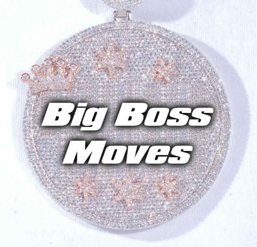 CUSTOM LETTER NECKLACE 3D BIG CROWN DISC sold by The GUU Shop