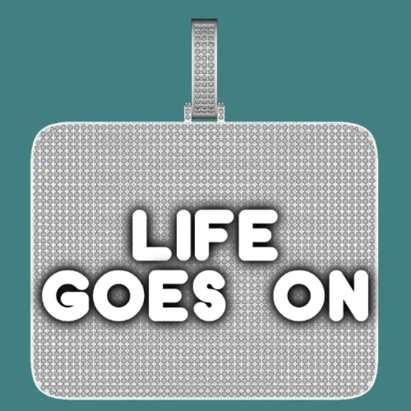 CUSTOM LETTER NECKLACE 3D BIG SQUARE sold by The GUU Shop