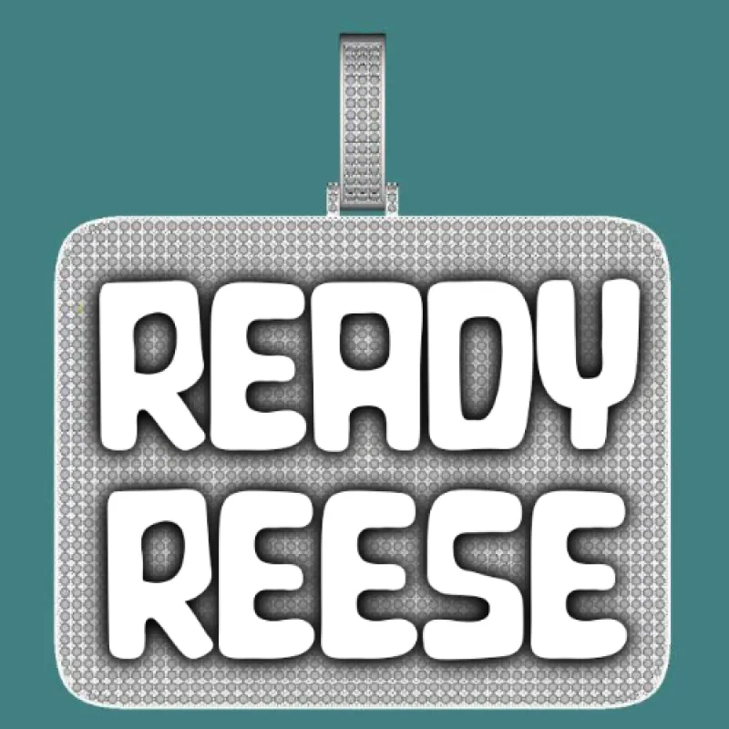 CUSTOM LETTER NECKLACE 3D BIG SQUARE sold by The GUU Shop