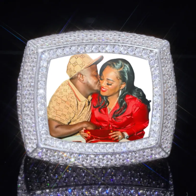 3D CUSTOM PICTURE ICED RING sold by The GUU Shop