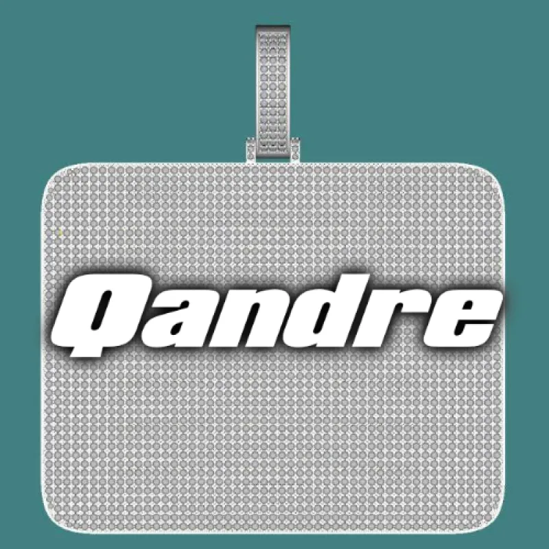 CUSTOM LETTER NECKLACE 3D BIG SQUARE sold by The GUU Shop